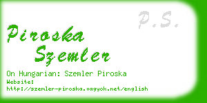 piroska szemler business card